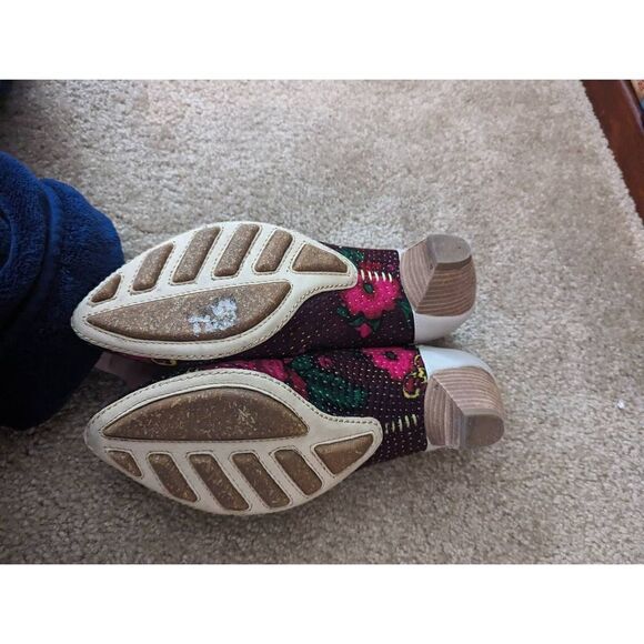 Terra plana  anthropologie kitten heel pumps sz 7 leather and fabric - Picture 3 of 6